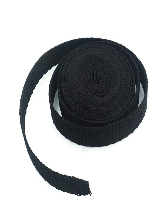 Bluemoona 20 Yards - 12MM 1/2" Polypropylene Webbing Belt Strap Buckle Strapping Black