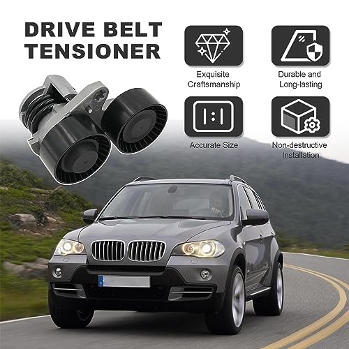 Tivora Engine Motor Belt Tensioner Compatible with 20072010 BMW E70 X5 30L Drive Belt Tensioner WPulleysAlternator Power Steering Replacement 11287565225 - Image 3