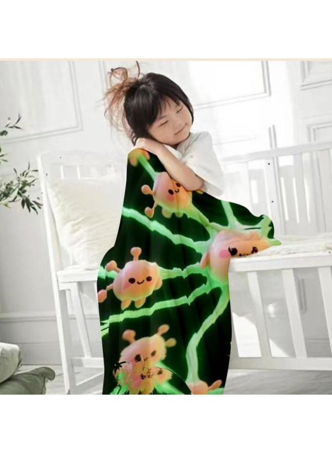 general Baby and children's cartoon flannel thin blanket (warm and comfortable, suitable for sleep, game use) 70cm*100cm - Image 2