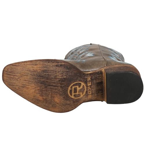 ROPER بوتات كاجوال نسائية رويبر رايلي مزخرفة بقدم مقصوصة بارتفاع منتصف الساق وكعب منخفض 1-2" - بني - مقاس 6 B - Image 5