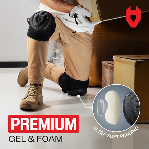NoCry Gel Knee Pads for Men and Women with Soft Foam Cushion — Waterproof Anti-Slip Cap and Easy to Use, Adjustable Non-Slip Straps — Durable, Lightweight Design — Perfect for Gardening Work - Image 3