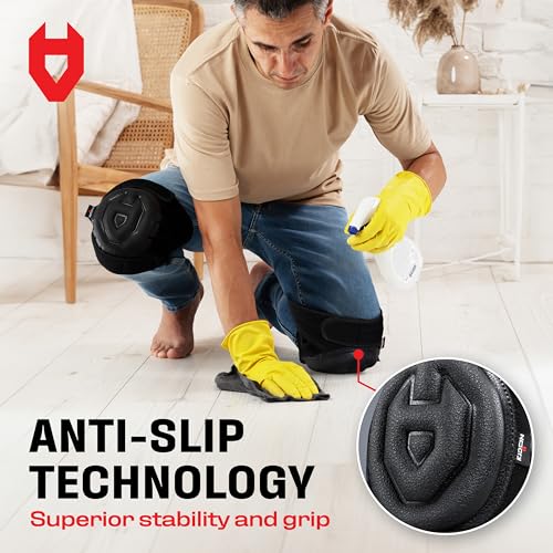 NoCry Gel Knee Pads for Men and Women with Soft Foam Cushion — Waterproof Anti-Slip Cap and Easy to Use, Adjustable Non-Slip Straps — Durable, Lightweight Design — Perfect for Gardening Work - Image 4