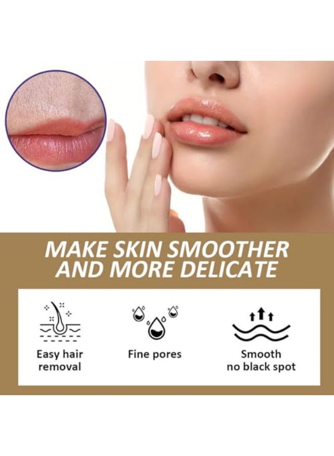 روزينو كريم إزالة شعر الوجه - زيت جوز الهند لإزالة شعر الوجه ، كريم لطيف لإزالة شعر الجسم للنساء للشفة العليا والذقن ، غير لزج 100 جرام - Image 3