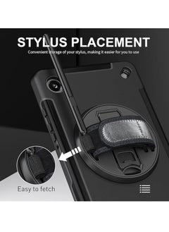 General Case Compatible with Samsung Galaxy Tab A9 Case 8.7 Inch 2023, Rugged Protective Case with Rotating Kickstand Hand Strap Shoulder Belt for Galaxy Tab A9  - Image 2