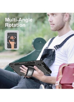 General Case Compatible with Samsung Galaxy Tab A9 Case 8.7 Inch 2023, Rugged Protective Case with Rotating Kickstand Hand Strap Shoulder Belt for Galaxy Tab A9  - Image 4