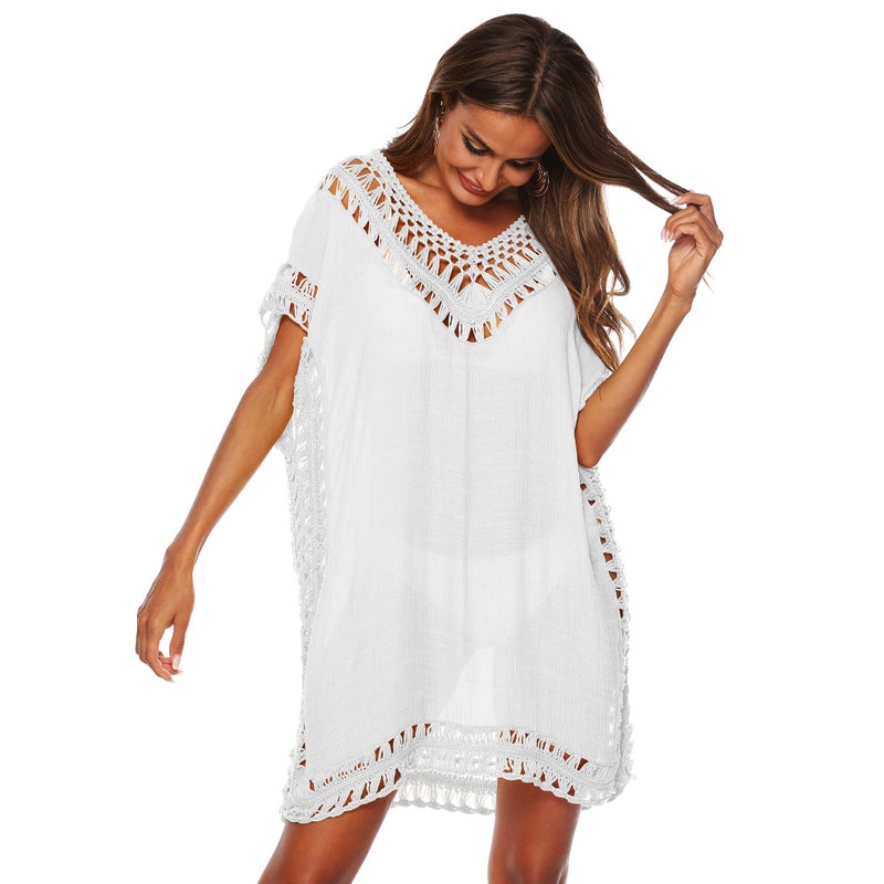 جديد V-Neck شاطئ تنورة بلوزة جوف يد خطاف شاطئ بلوزة شاطئ تنورة انفجارات - Image 5