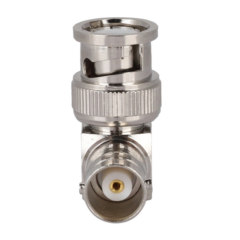 BNC Right Angle Adapter Male to Female Nickel-Plated Brass Connector - Corrosion-Resistant Durable for Antennas Coaxial Cables Radio Scanners - Image 1