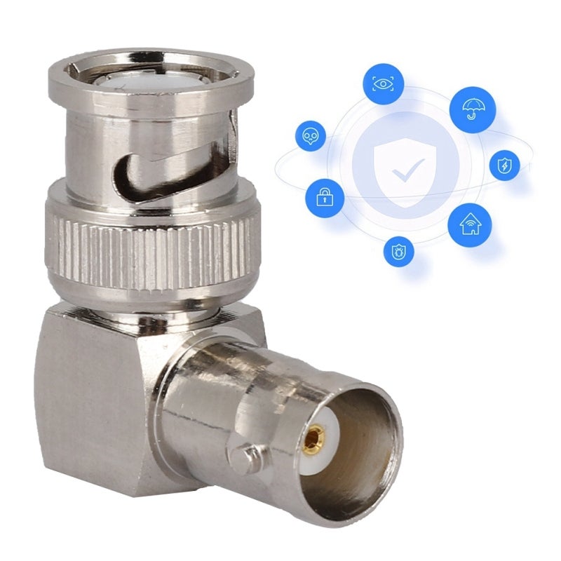 BNC Right Angle Adapter Male to Female Nickel-Plated Brass Connector - Corrosion-Resistant Durable for Antennas Coaxial Cables Radio Scanners - Image 5
