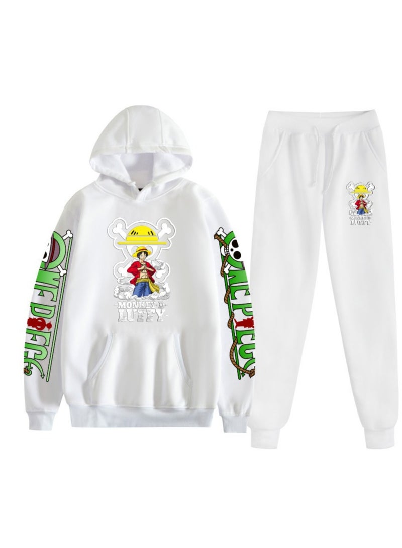 KUYING New One Piece Casual Loose Hooded Sweatshirt And Pants Set  - Image 1