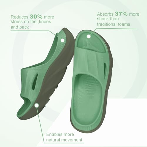 AnyuTech Recovery Slides for Men and Women - Orthopedic Sandals with Arch Support & Thick Cushion, Plantar Fasciitis Slippers, Lightweight Non-Slip Slides for Post-Workout Recovery - Image 2