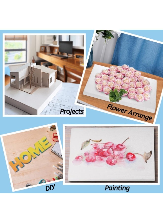 كرافت ماجيك مجموعة من 6 كتل من رغوة البوليسترين الحرفية 8×6×1 بوصة | شرائح ستايروفوم/ثرموكول بيضاء مستطيلة للفنون النحتية، النماذج، الأعمال اليدوية، تنسيقات الزهور والمشاريع المدرسية - Image 4