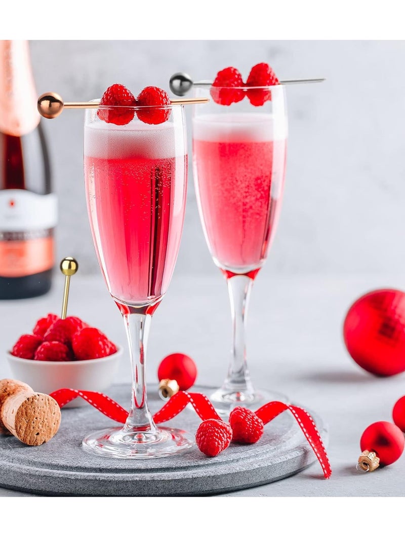 كيلا مجموعة أعواد أسنان الكوكتيل، 12 قطعة من أعواد الأسنان المصنوعة من الفولاذ المقاوم للصدأ القابلة لإعادة الاستخدام لتزيين الكوكتيلات، مشروبات فاخرة لتزيين الحفلات، مقبلات، فواكه - Image 4