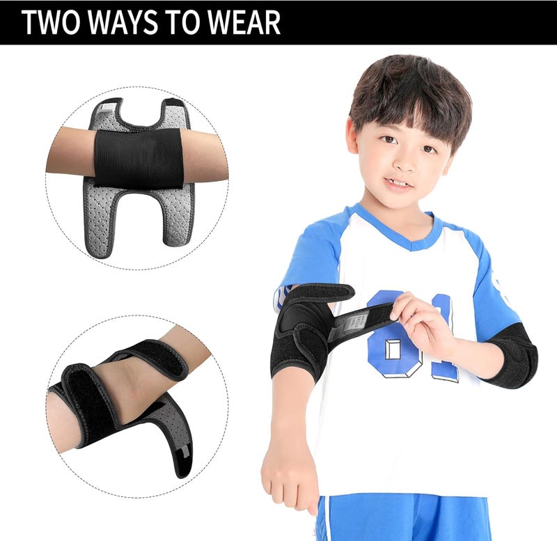 EULANT Elbow Pads for Kids Junior Youth, Toddler, Soft & Breathable Elbow Pad for Biking Volleyball Basketball Football Skating Dancing Crawl, Child Elbow Pads with Thicken Sponge Padding - Image 3