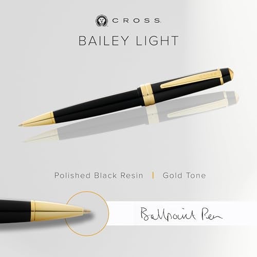 Cross Bailey Light Refillable Ballpoint Pen Presented in a Everyday Gift Box - Medium Point, Black Ink, Polished Black - Image 2