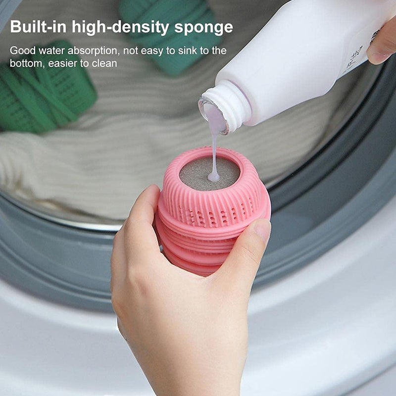 pepplo Reusable Laundry Cleaning Balls 2 Pcs EcoFriendly Washing Balls Magic Antiwinding Clothes Washing Products Dryer Balls Washing Ball Cleaning Tools for Washing Machine Laundry Coor May Vary - Image 4