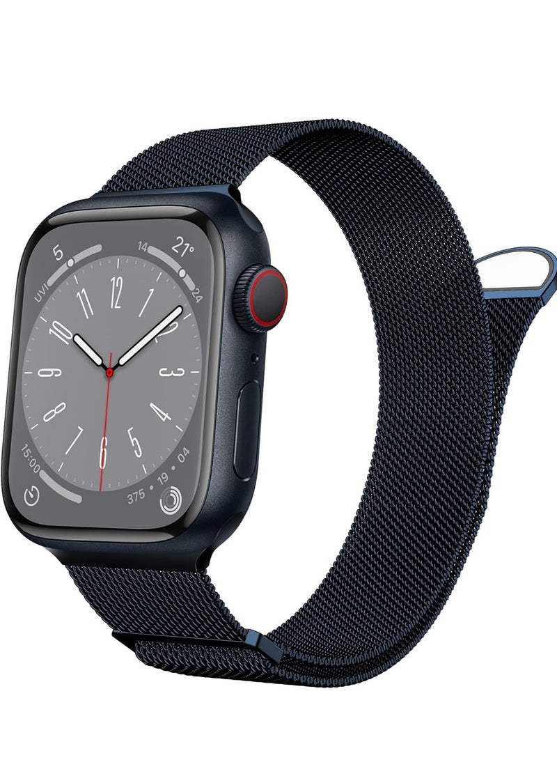 General Marge Plus Compatible with Apple Watch Band Series 9, Ultra 2, SE, Ultra 8 7 6 5 4 3 2 1 38mm 40mm 41mm Women and Men, Stainless Steel Mesh Loop Magnetic Clasp Replacement for  - Image 1