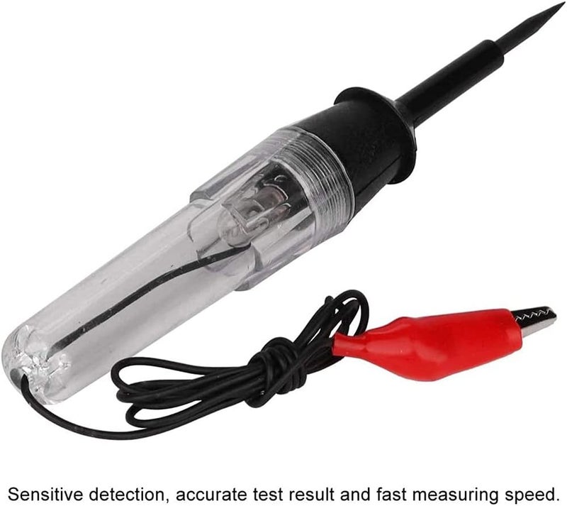 Luckam جهاز اختبار الجهد، جهاز اختبار استمرارية الجهد والتيار، أوتوماتيكي 6V 12V 24V DC لاختبار دوائر السيارات والشاحنات، قلم اختبار طويل مع مصباح للأنظمة ذات الجهد المنخفض، السيارات، الأسلاك الحية، الفيوزات - Image 4