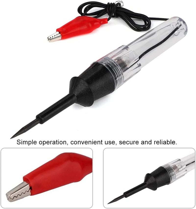 Luckam جهاز اختبار الجهد، جهاز اختبار استمرارية الجهد والتيار، أوتوماتيكي 6V 12V 24V DC لاختبار دوائر السيارات والشاحنات، قلم اختبار طويل مع مصباح للأنظمة ذات الجهد المنخفض، السيارات، الأسلاك الحية، الفيوزات - Image 5