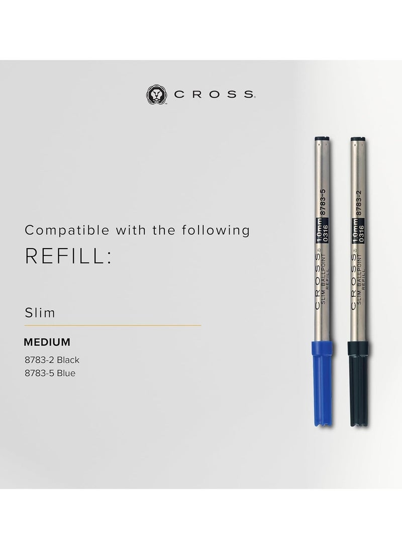 Cross 1-Piece Click Ballpoint Pen In Gift Box Black Ink Silver Barrel  - Image 4