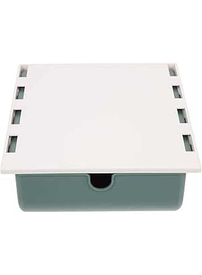 Adhesive Hidden Desk Drawer Organizer Storage Box For Office Supplies Pen Holder - Image 1