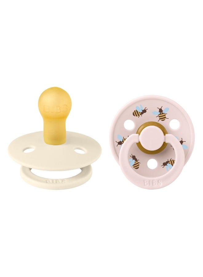 بيبس BIBS Pacifier Studio Colour 2 PACK Bumblebee Latex Size 1 Ivory Mix - Image 1