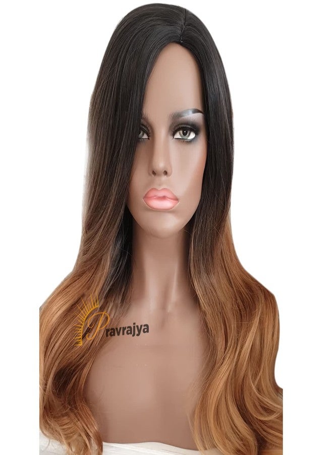 برافراجيا شعر مستعار مموج بني أشقر متدرج من برافراجيا، شعر مستعار مجعد متدرج بطول 24 بوصة بمظهر طبيعي للنساء للحفلات/الهالوين/الكريسماس (شعر مستعار متدرج 1T27) - Image 2