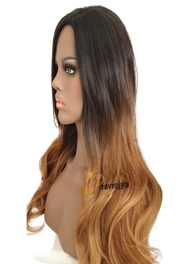 برافراجيا شعر مستعار مموج بني أشقر متدرج من برافراجيا، شعر مستعار مجعد متدرج بطول 24 بوصة بمظهر طبيعي للنساء للحفلات/الهالوين/الكريسماس (شعر مستعار متدرج 1T27) - Image 4