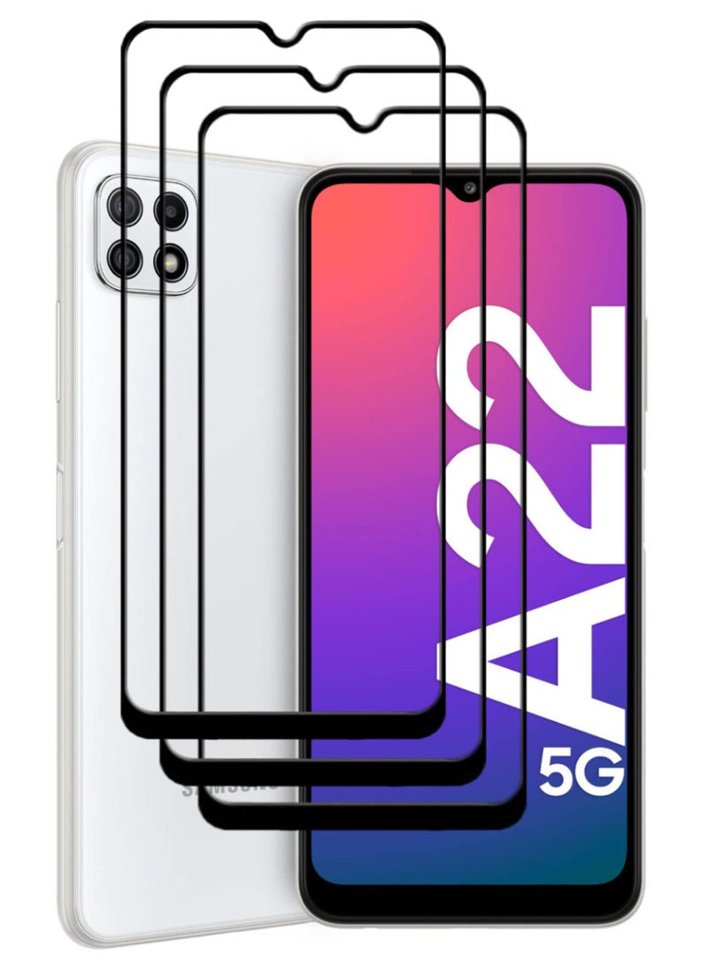 ACLIX 3 Pieces Antistatic ESD Dustproof Premium Quality High Definition Tempered Glass Screen Protector Designed For Samsung Galaxy A22 5G - Image 1