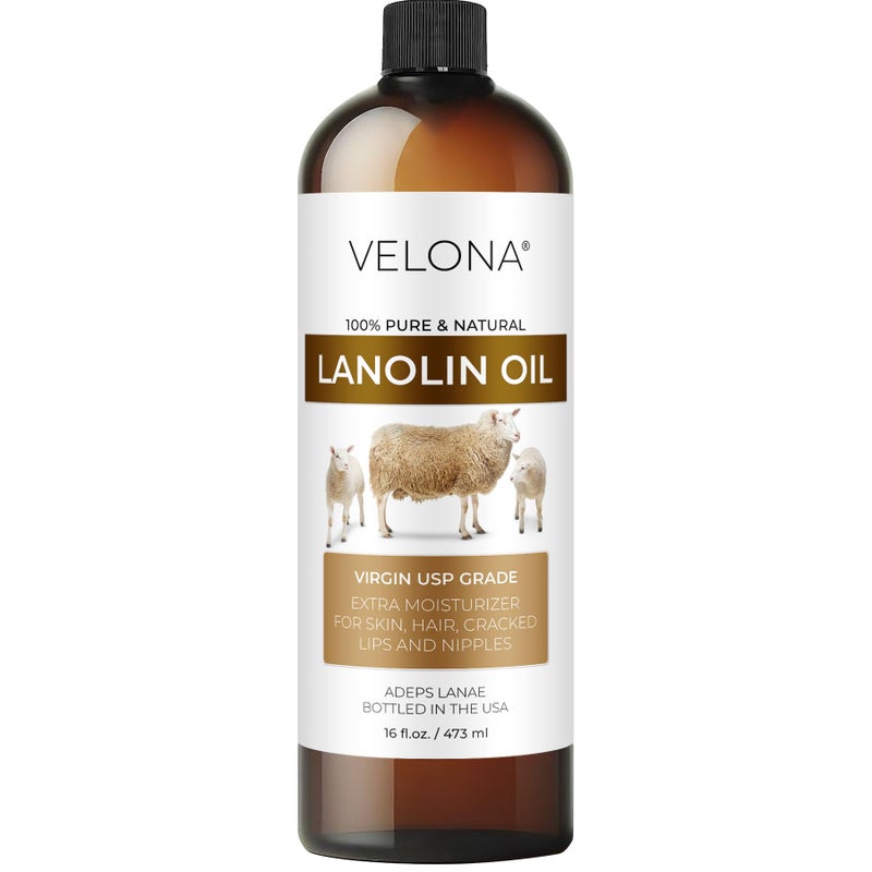 velona Lanolin Oil USP Grade 16 fl oz | 100% Pure and Natural Carrier Oil | Refined, Cold pressed | Skin, Hair, Body & Face Moisturizing | Use Today - Enjoy Results - Image 1