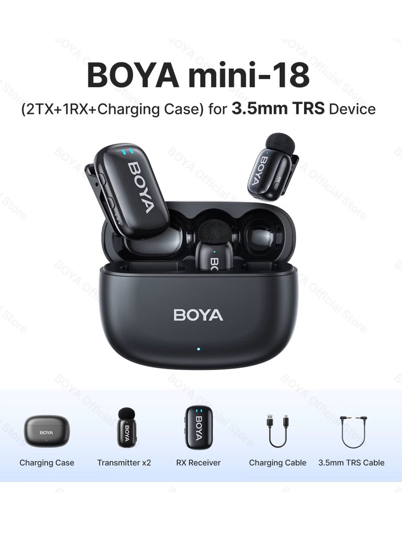 BOYA - Mini-18 Tiny Wireless Microphone System 2-Person With 3.5mm For Cameras - Image 1