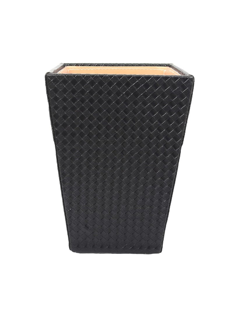 Skywalk Skywalk LEATHERETTE METALLIC BLACK DUSTBIN 