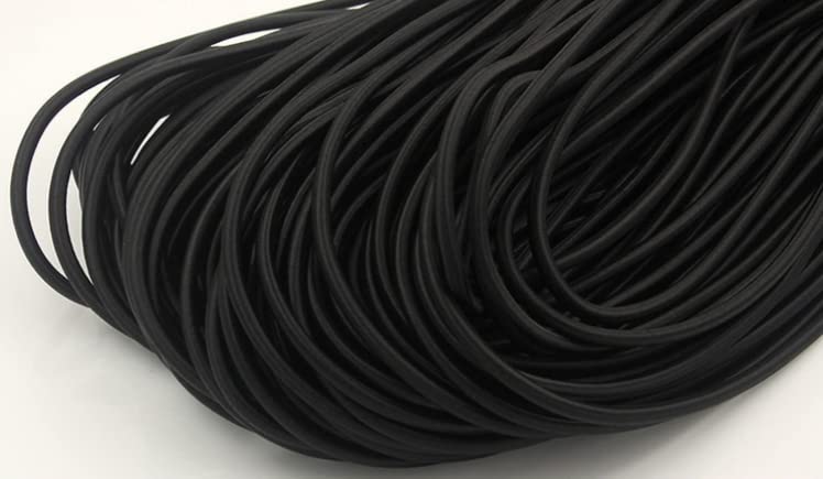 LIUSM 1/8-Inch (3mm) 10 Yards Black Heavy Stretch Round String Elastic Cord for DIY Crafting Sewing - Image 2