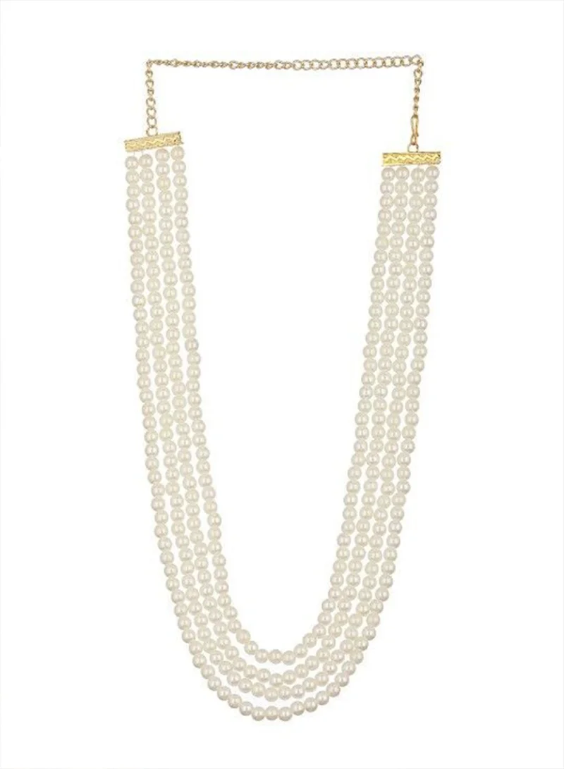 Priyaasi Pearls Beaded Quad-Layered Necklace