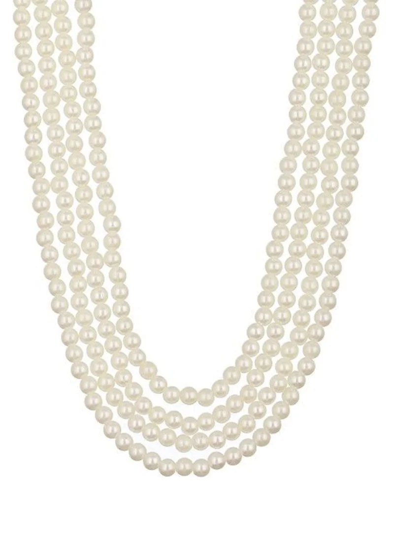Priyaasi Pearls Beaded Quad-Layered Necklace