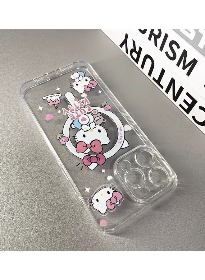 iPhone 16 Pro Max Case Magsafe, Strong Magnet, Cute Kitty Cat Cover for iPhone 16 Pro Max, Scratch-Resistant, iPhone 16 Pro Max Cover Magnetic Compatible with Magsafe Clear - Image 2