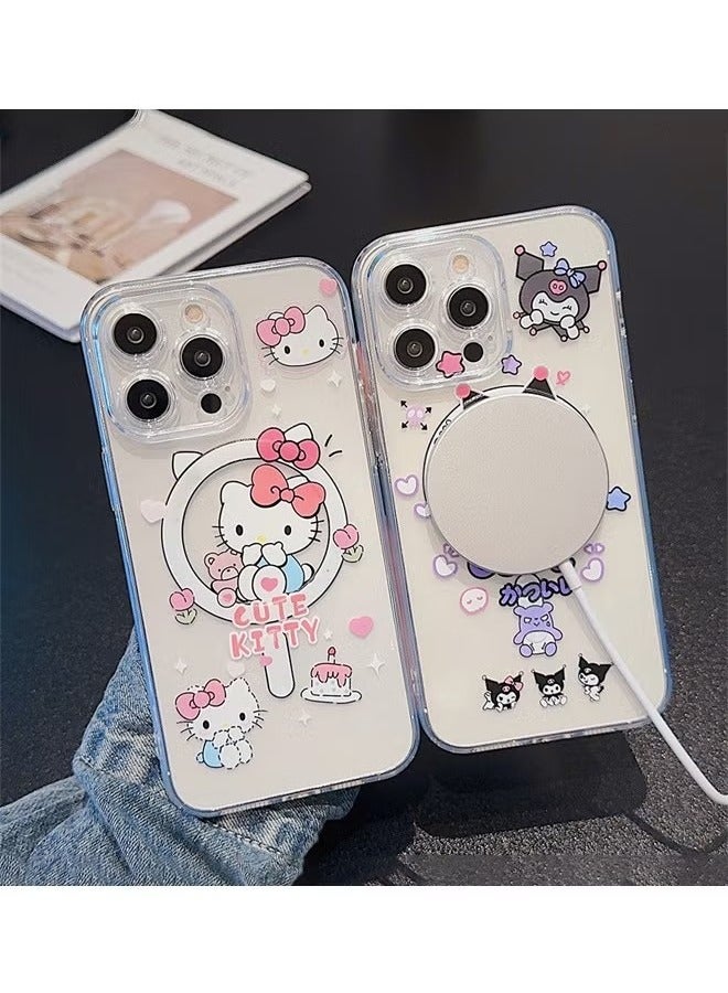 iPhone 16 Pro Max Case Magsafe, Strong Magnet, Cute Kitty Cat Cover for iPhone 16 Pro Max, Scratch-Resistant, iPhone 16 Pro Max Cover Magnetic Compatible with Magsafe Clear - Image 3