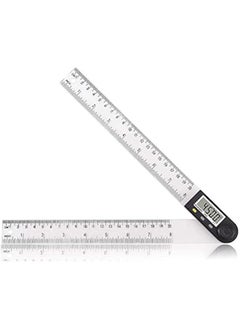 Generic Digital Angle Finder,  Popular 8 Inch/200mm PVC Plastic Protractor Angle Ruler 0-360°Digital Inclinometer Electronic Digital Angle Ruler with LCD Display for Woodworking Construction etc.  - Image 1