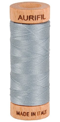 Aurifil 80wt Egyptian Cotton Thread, 306 Yards (280 Meters) (#2610 Lt. Blue Grey) - Image 5