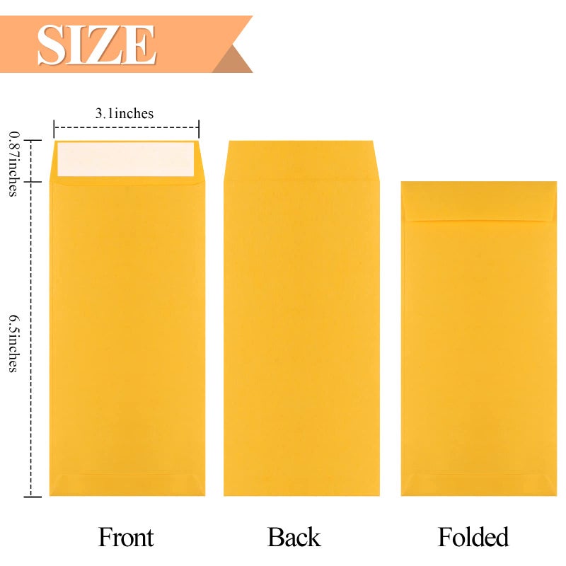 Joyberg Cash Envelopes-120 Envelopes Money Saving Challenge, 3.2x6.6inch Money Envelopes for Cash, Brown Kraft Paper Money Saving Envelopes, Cash Envelopes for Budgeting, Coins, Checks, Gift Cards & Tickets - Image 2
