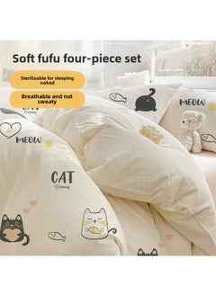 Generic Hotel Disposable Thickened Four-piece Bed Sheet Quilt Cover Pillowcase Travel Double Portable Cute Suit Wholesale-Color:Cute Cat [three-piece Set For Single Person, 3 Packs] Sterilization And Dirt Separation  - Image 3