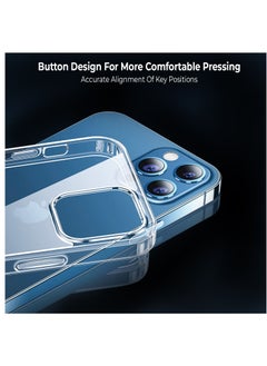 PRIMEEIGHT Transparent Crystal Clear iPhone 12 Pro Max Case 6.7 inch Shockproof Curved Edges apple iphone 12 pro max case HD Clear Anti Scratch  - Image 5