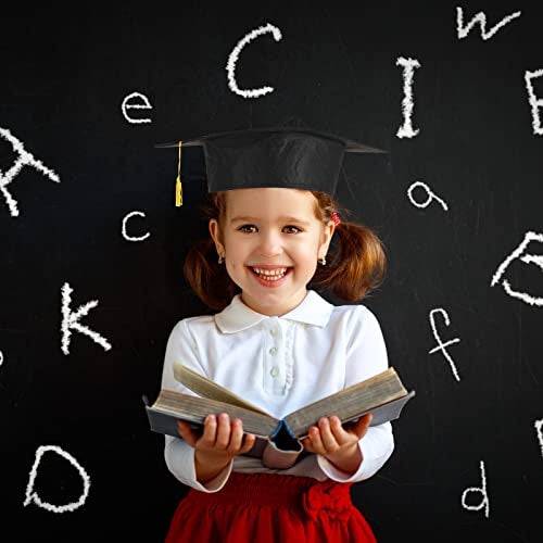 BeapTcely 20 Pieces Child Size Graduation Caps Felt Kindergarten Grad Hats for Preschool Graduation (Black) - Image 4
