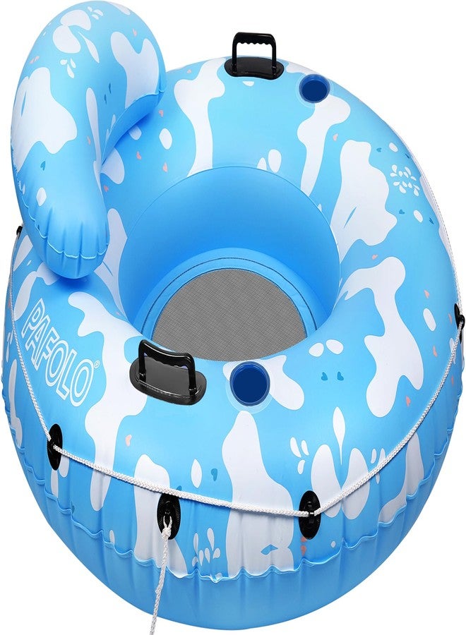 Pafolo River Tubes for Floating Heavy Duty, Pool Float Adult, 53" Inflatable Float Tube for Beach Lake Rafting, River Floats with Mesh Bottom - Image 1