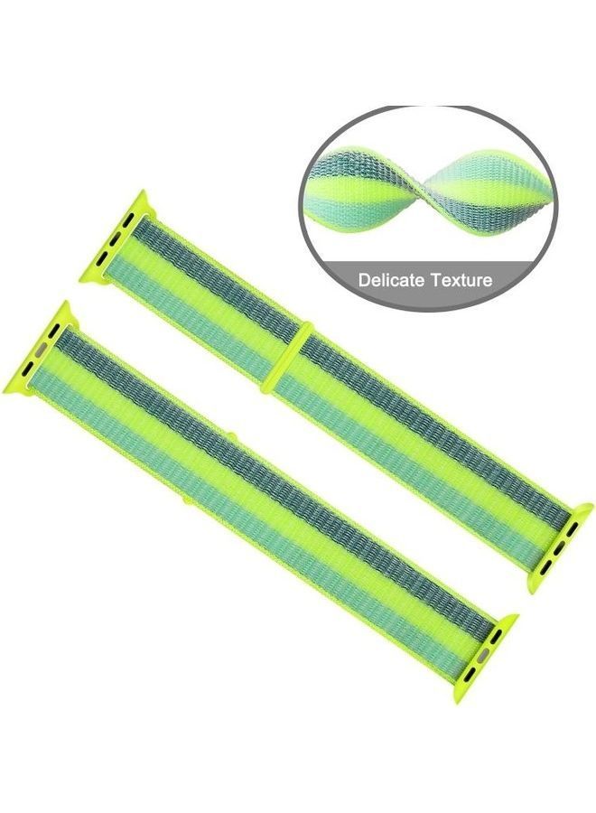 نيبمينينت سوار بديل لساعة أبل سيريس 7/6/5/4/3/2/1/SE مقاس 38/40/41 مم أصفر بولين - Image 2