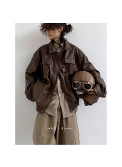 Japanese Vintage Biker Leather Jacket Brown