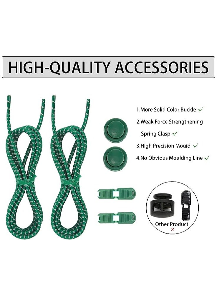 Excefore 3 Pairs Elastic No Tie Shoelaces One Size Fits All for Kids Adults Reflective Elastic Shoe Laces Tieless - Image 2