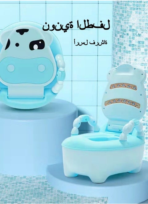 نونية الطفل,مرحاض للأطفال الصغار,قصرية اطفال,مقعد تدريب الطفل على استخدام المرحاض ,قابل للطي، قاع غير قابل للانزلاق، مع مقابض وغطاء