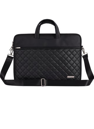 RS-101 (14 inches) Combine sophistication with superior protection for your laptop. This elegant black quilted briefcase is the perfect professional accessory for your daily commute, business meetings, or travel. Designed to securely fit up to 14-inch laptops, it delivers sleek style without compromising on safety.