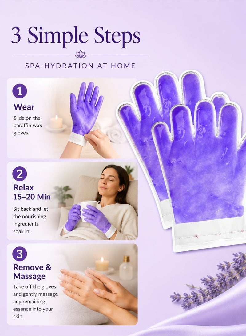 Leoxol Paraffin Hand Wax Gloves For Hands And Feet | Moisturizing Spa Treatment Gloves | Scented Smoothing Care For Dry Skin | Home And Professional Hand Care - Image 4