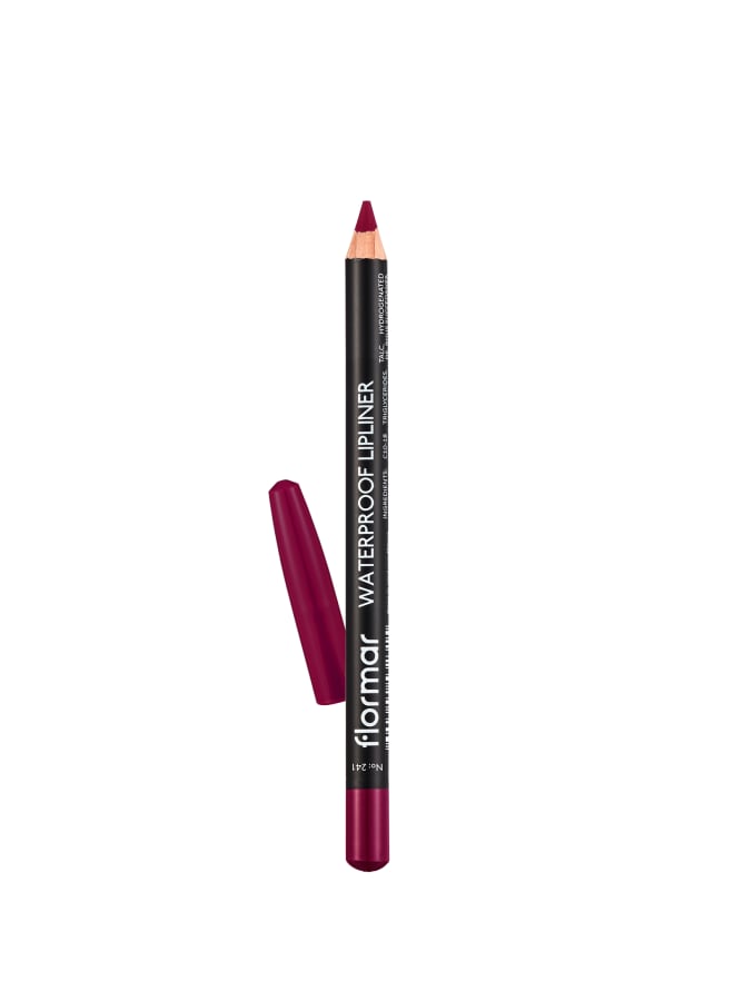 flormar Waterproof Lipliner – 241 Sour Cherry – Blendable, Long-Wear, Waterproof, Precise Tip, Smooth 241-SOUR CHERRY - Image 1